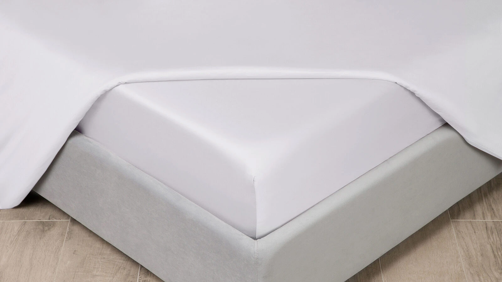 ملاءة مزودة بشريط مطاطي Solid Tencel White 160x200