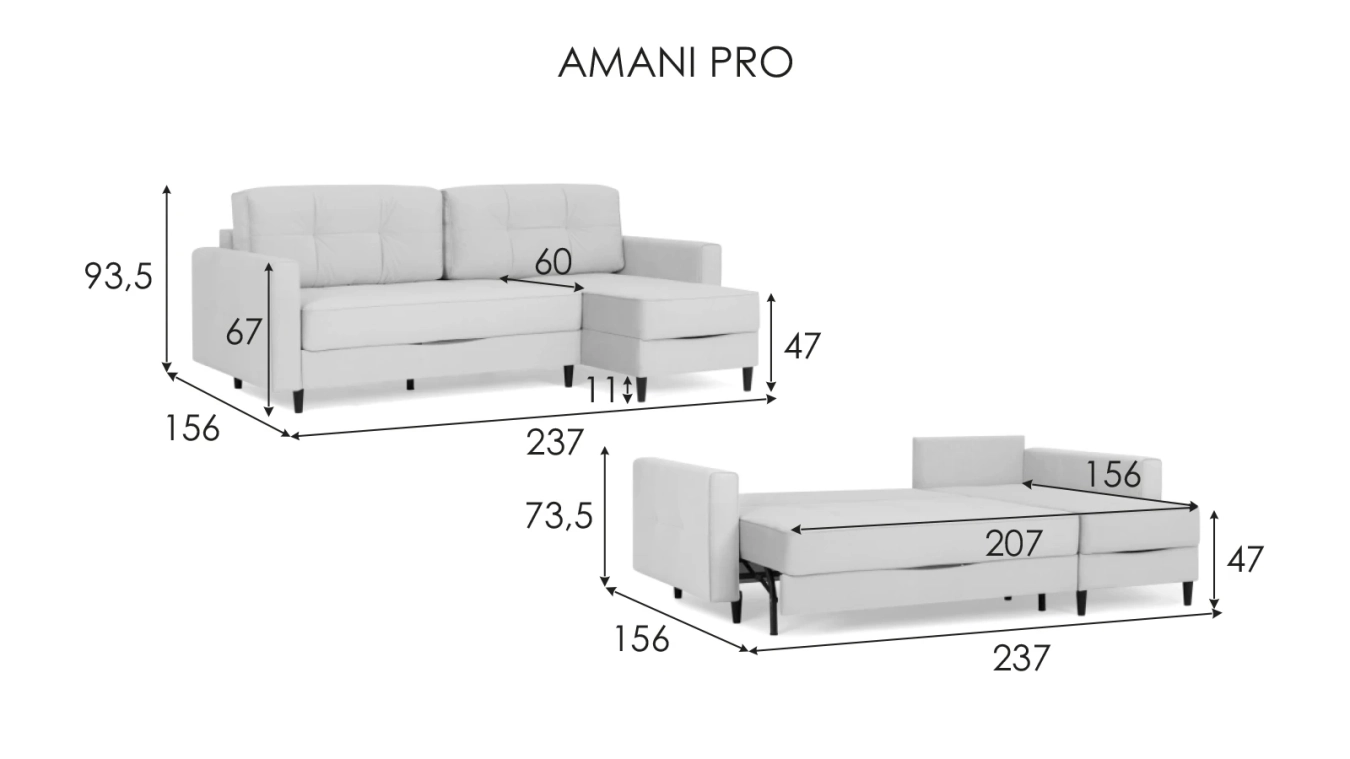 Amani Pro with wide armrests, plastic legs - 10 - большое изображение